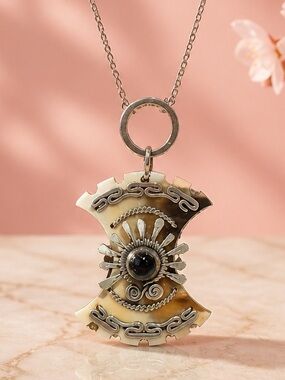Dynamite Tribal Sunburst Horn Necklace Sunburst Pendant Necklace